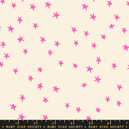 Starry Neon Pink - Ruby Star Society Sold by the Half Yard